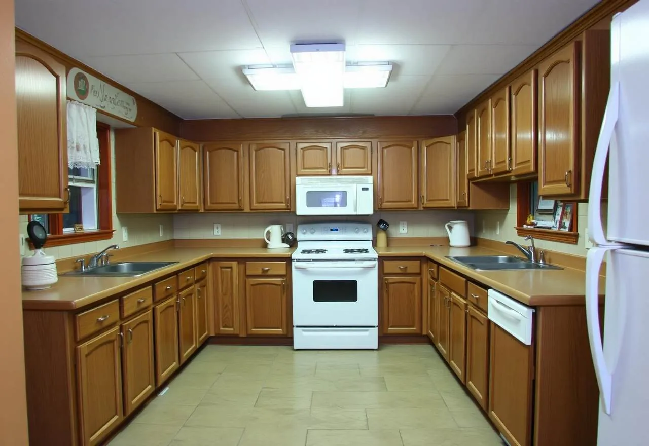 Dated kitchen before remodel